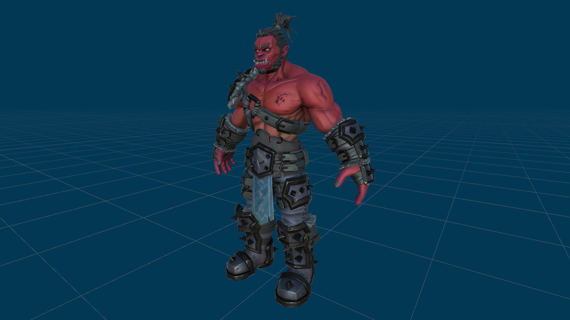 Orc Berserk Low-poly 3D model_22