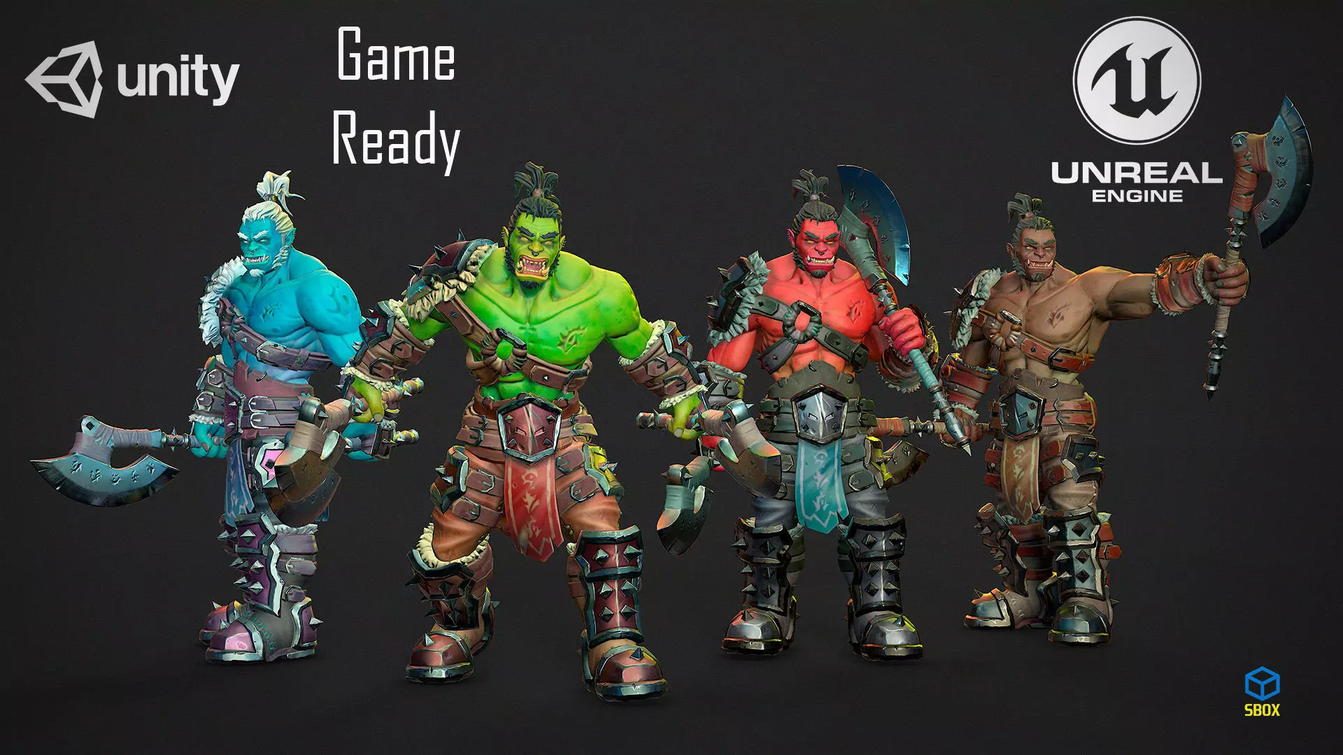 Orc Berserk Low-poly 3D model_0