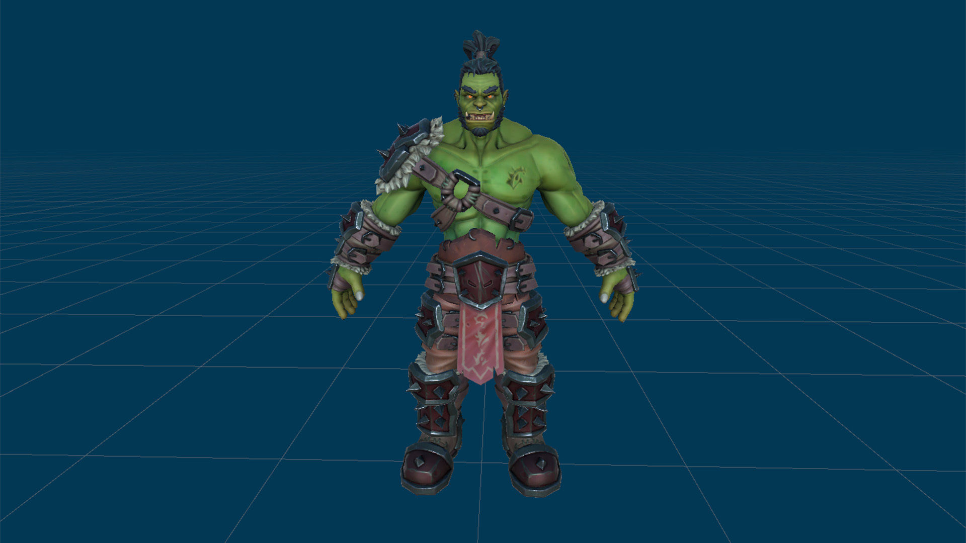 Orc Berserk Low-poly 3D model_20