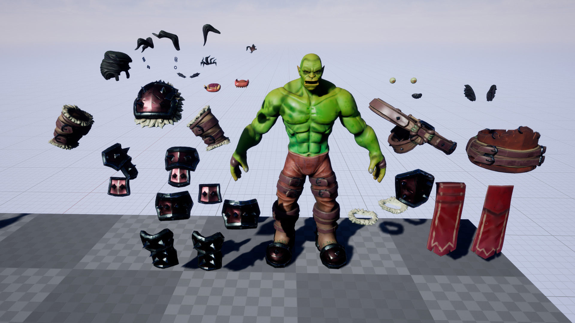 Orc Berserk Low-poly 3D model_18