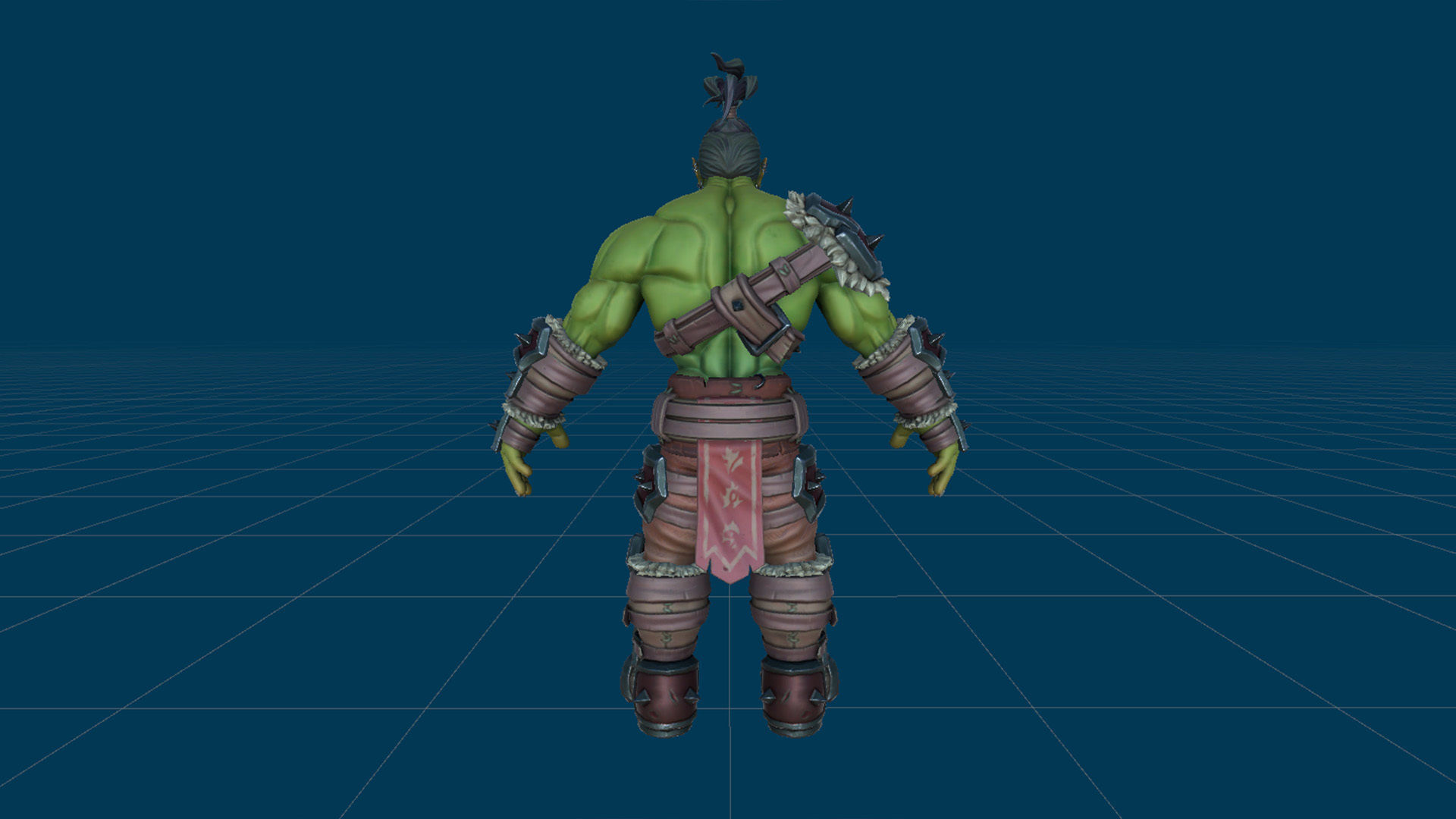 Orc Berserk Low-poly 3D model_24