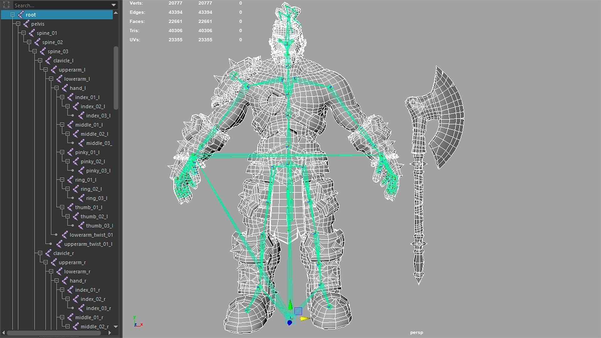 Orc Berserk Low-poly 3D model_26