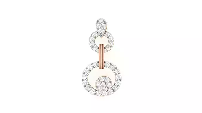 Women Diamond Pendant stl renders details