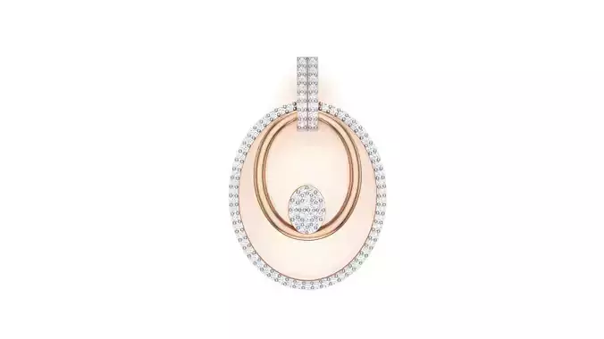 Women Diamond Pendant stl renders details