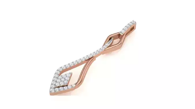 Women Diamond Pendant stl renders details