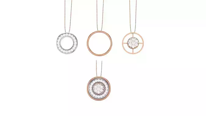 Women Diamond Pendant 3dm stl renders details 3D print model