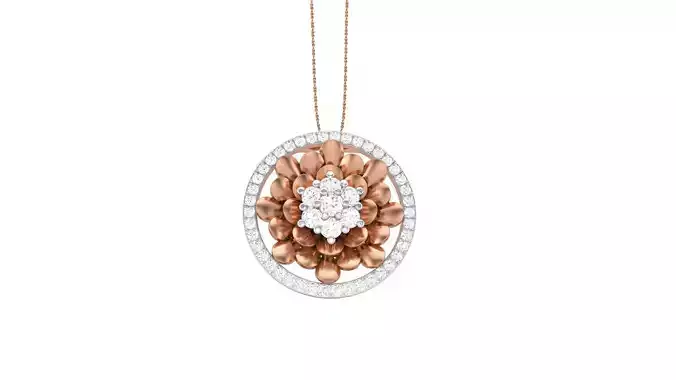 Women Solitaire Diamond Pendant 3dm stl renders details