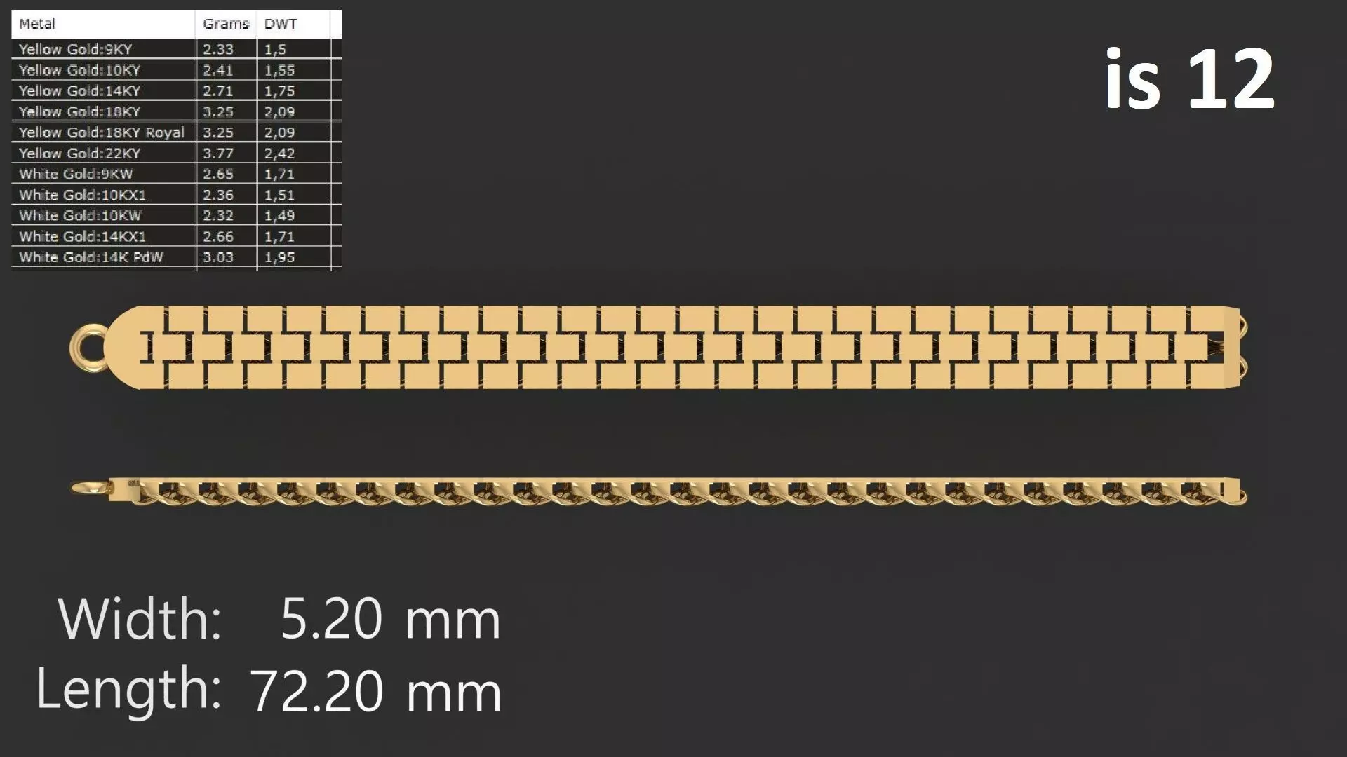 MEN WOMEN LINK CHAIN BRACELET LIGHT WEIGHT 110 PIECE 3D print model