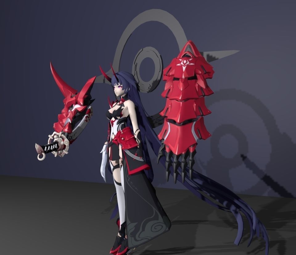 honkai 3D model_2