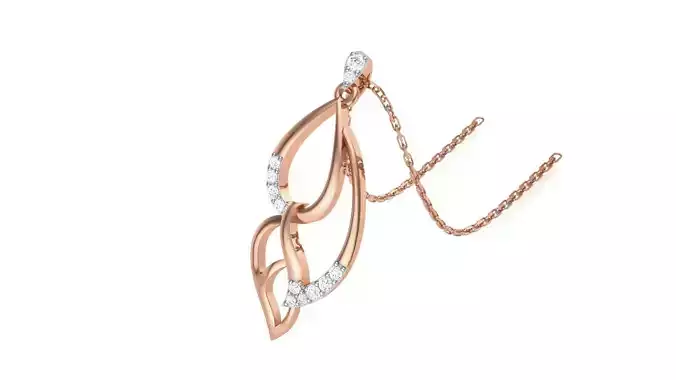 Women Diamond Pendant stl renders details