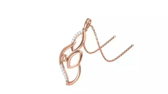 Women Diamond Pendant stl renders details