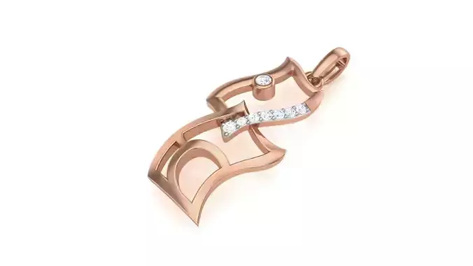 Women Diamond Pendant stl renders details