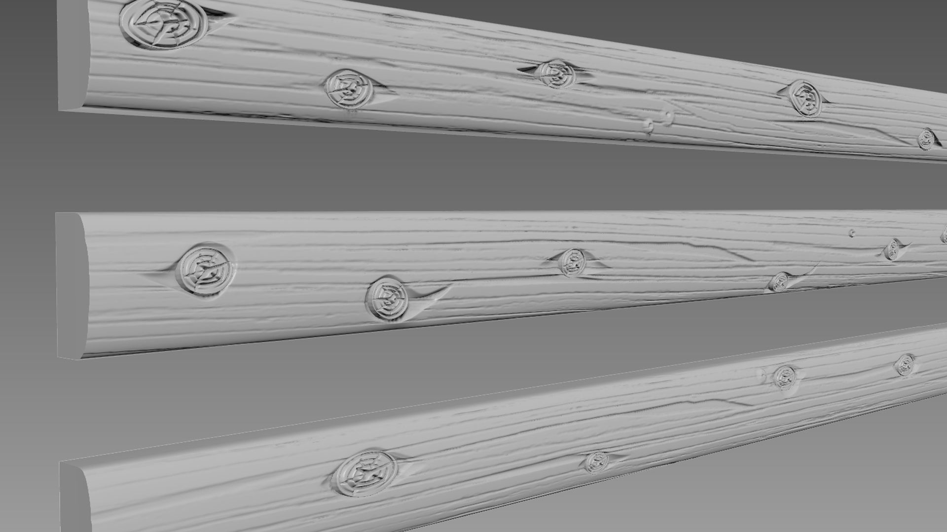 Wooden log 3D model_6