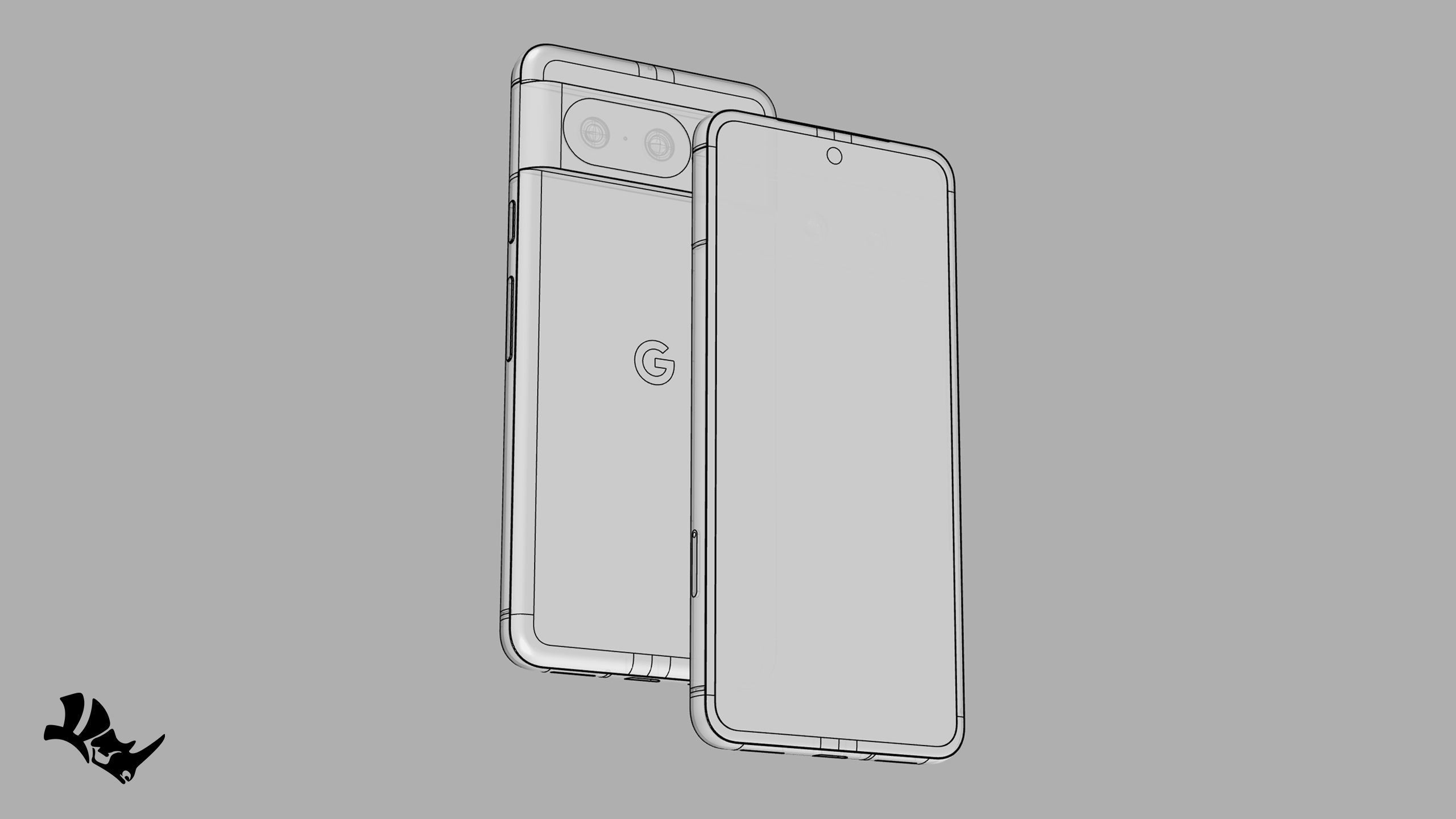 Google Pixel 8 2023 - 3 Colors - HQ 3D Model 3D model_9