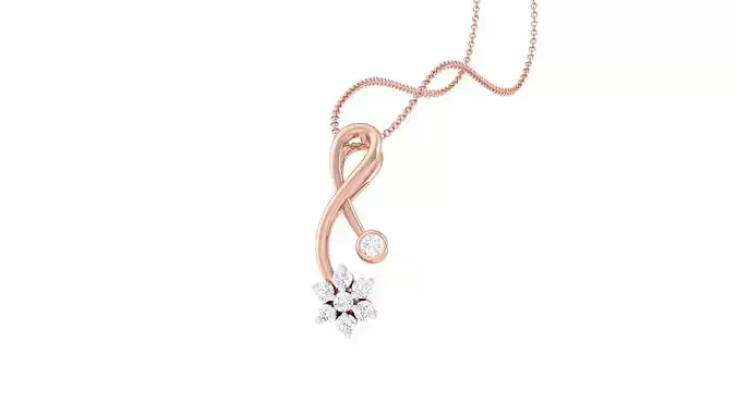 Ultra Light wt  Women Diamond Pendant 3dm stl renders details 3D print model