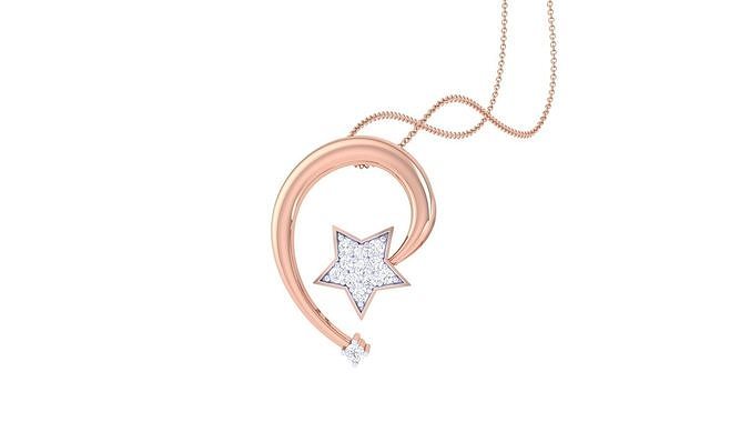 Ultra Light wt  Diamond Star Pendant 3dm stl renders details 3D print model