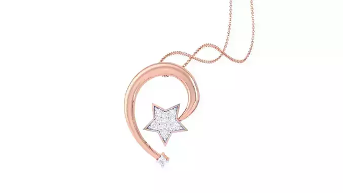 Ultra Light wt  Diamond Star Pendant 3dm stl renders details