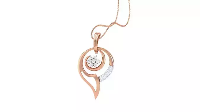 Ultra Light wt Diamond Pendant 3dm stl renders details