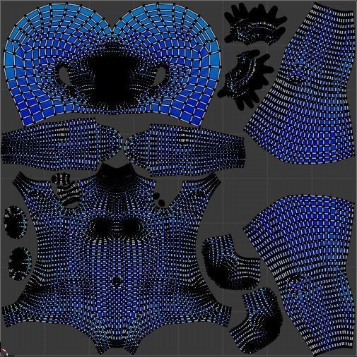 Medieval armored girl knight Low-poly 3D model_20