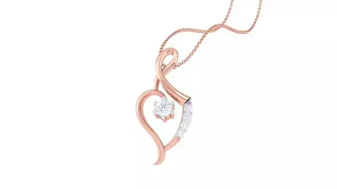  Ultra Light wt Solitaire Diamond Pendant 3dm stl renders 3D print model