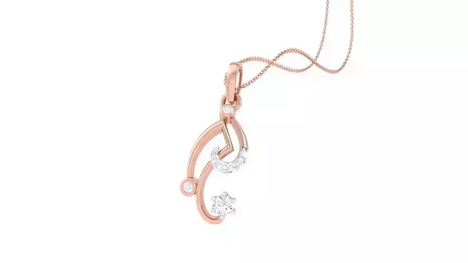  Ultra Light wt Solitaire Diamond Pendant 3dm stl renders 3D print model