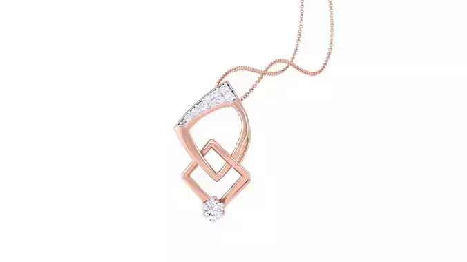 Ultra Light wt Solitaire Diamond Pendant 3dm stl renders 3D print model
