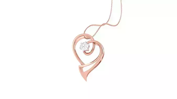  Ultra Light wt Solitaire Diamond Pendant 3dm stl renders 3D print model
