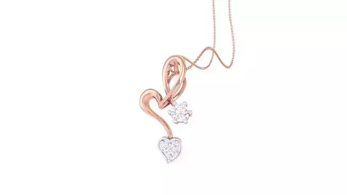  Ultra Light wt Solitaire Diamond Pendant 3dm stl renders 3D print model