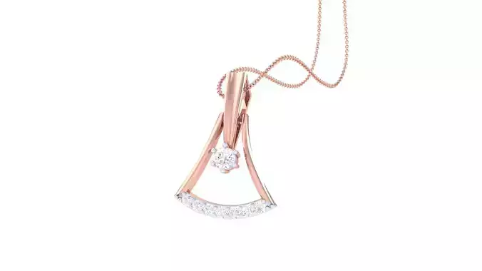  Ultra Light wt Solitaire Diamond Pendant 3dm stl renders 3D print model