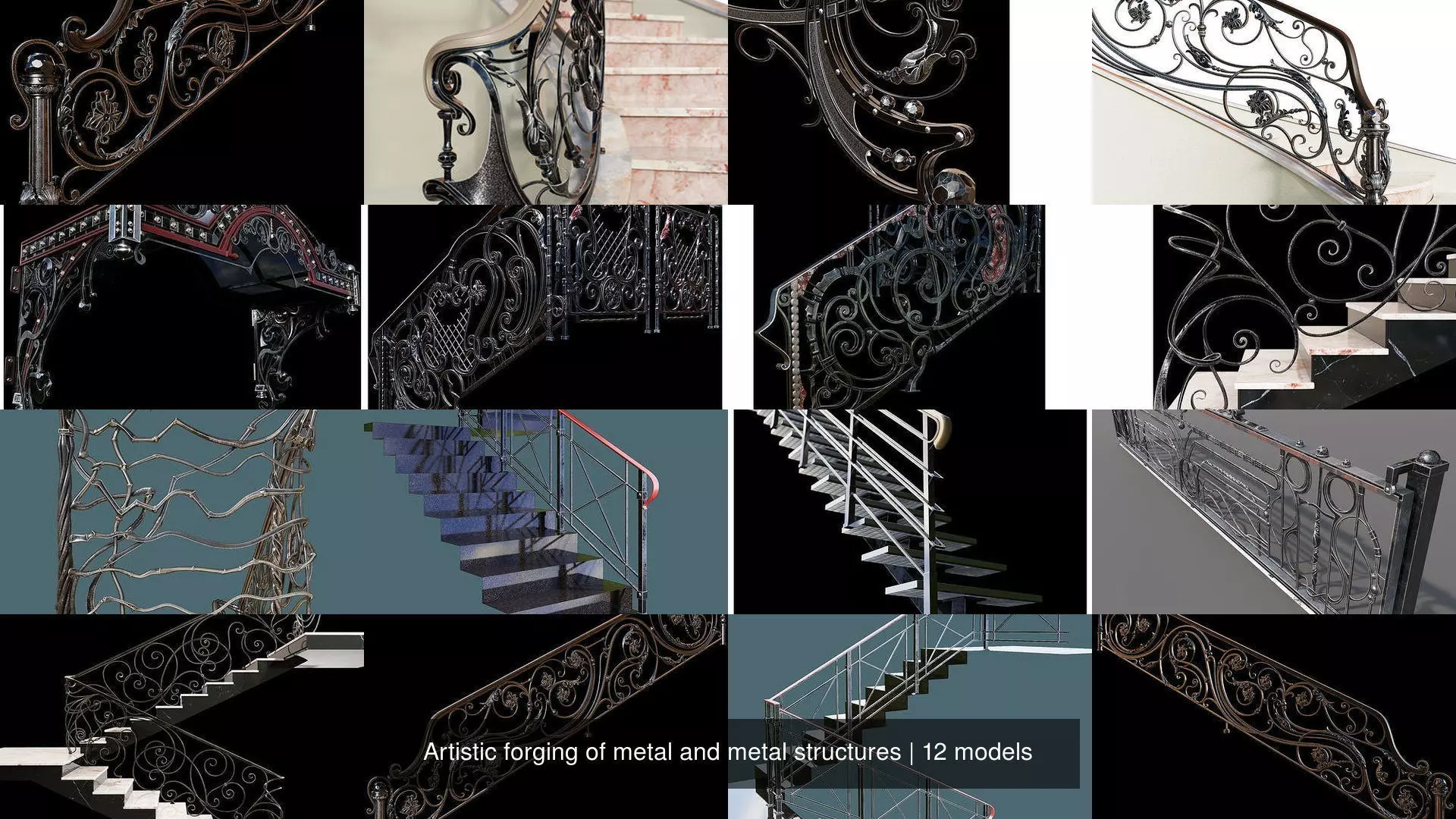 Artistic forging of metal and metal structures 3D Model Collection_0