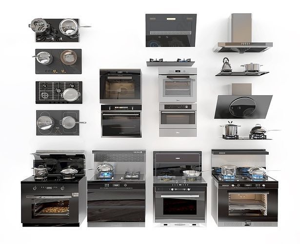 oven hood Modern microwave integrated 3D model CGTrader