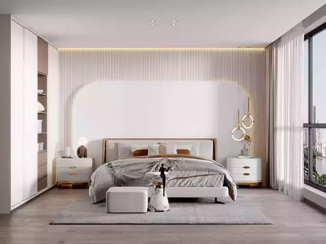 villa Modern Home bedroom decoration