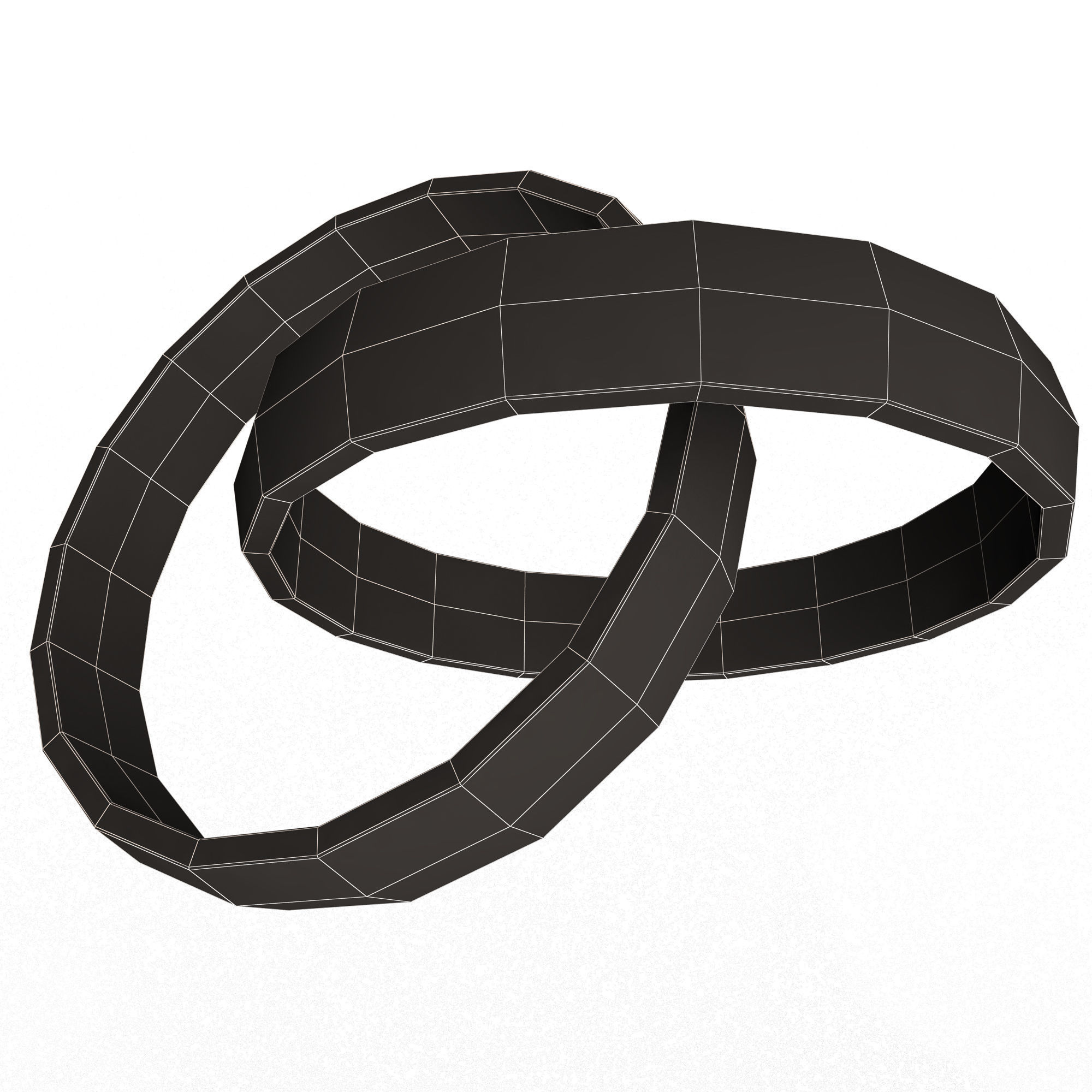 Jewellery Rings and Necklace Collection Low-poly 3D model_94