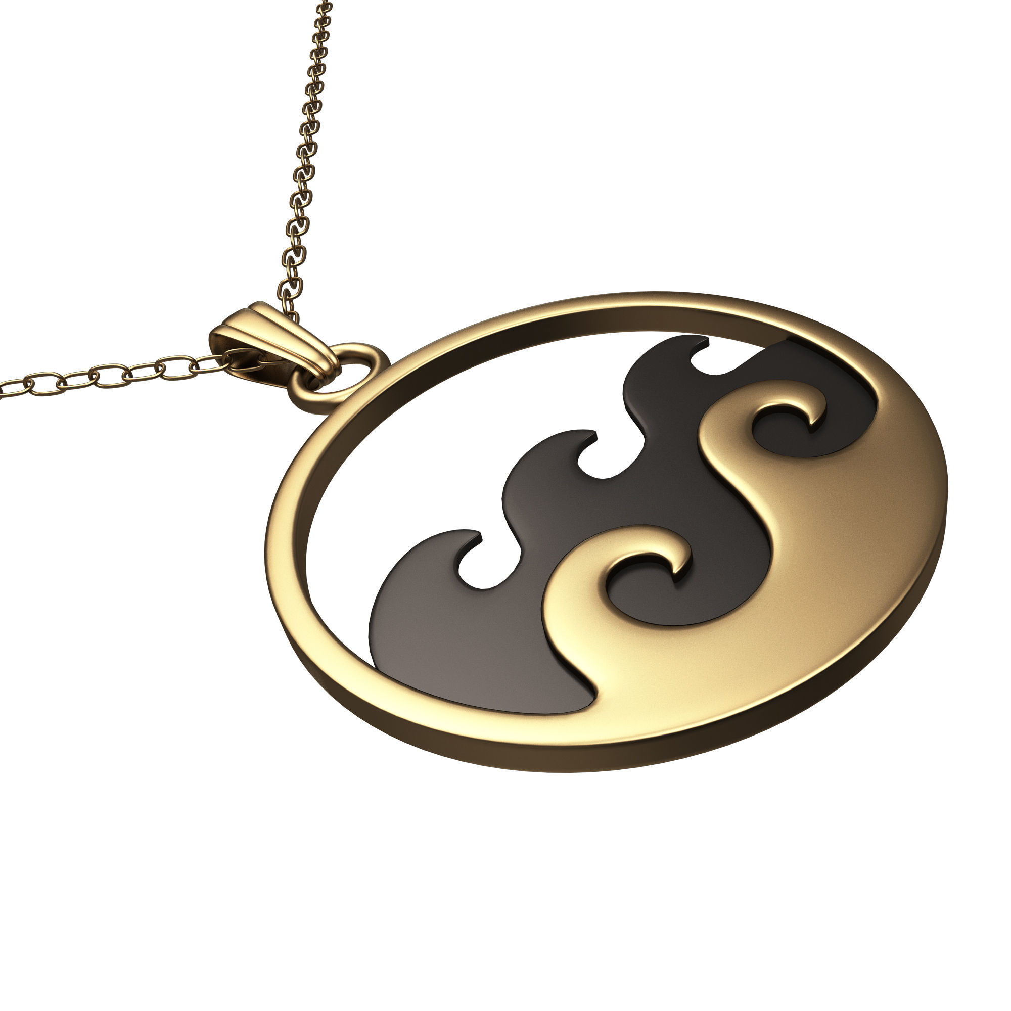 Jewellery Rings and Necklace Collection Low-poly 3D model_3