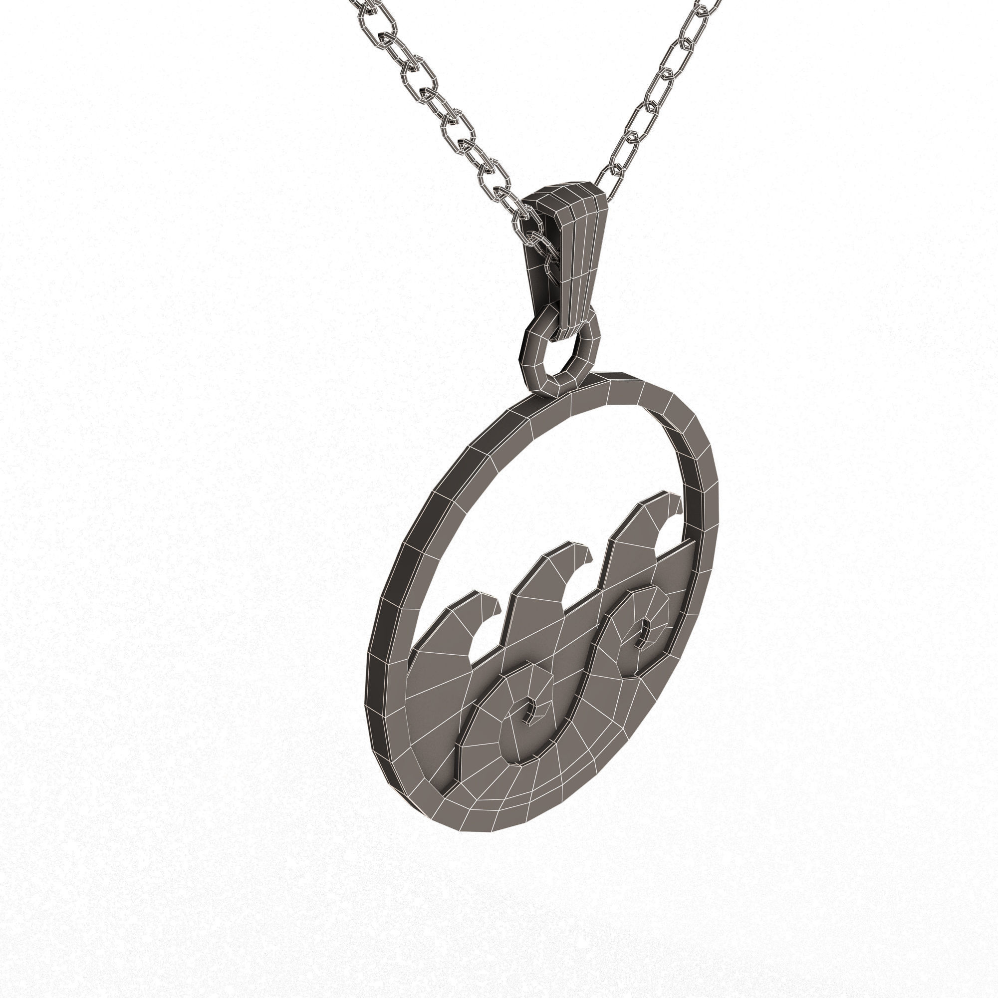 Jewellery Rings and Necklace Collection Low-poly 3D model_74