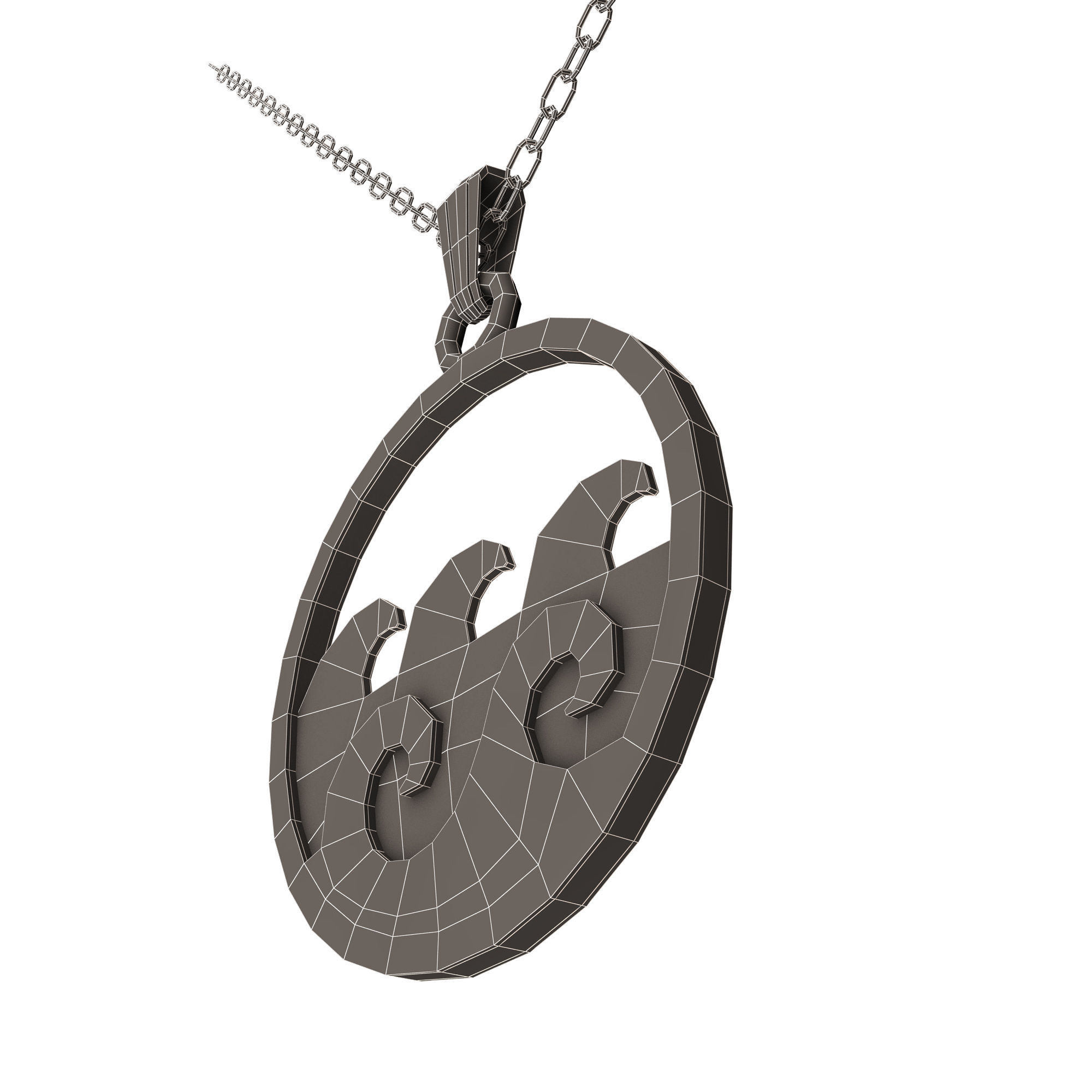 Jewellery Rings and Necklace Collection Low-poly 3D model_76