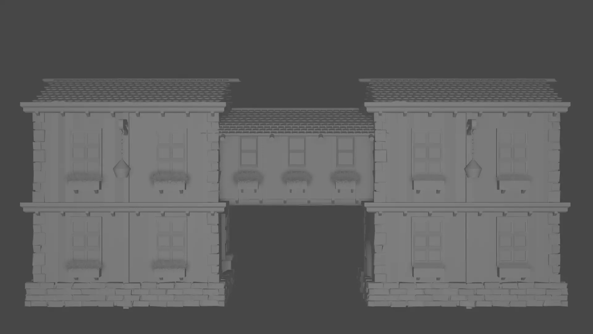 Beautiful house in Old European style Free 3D model