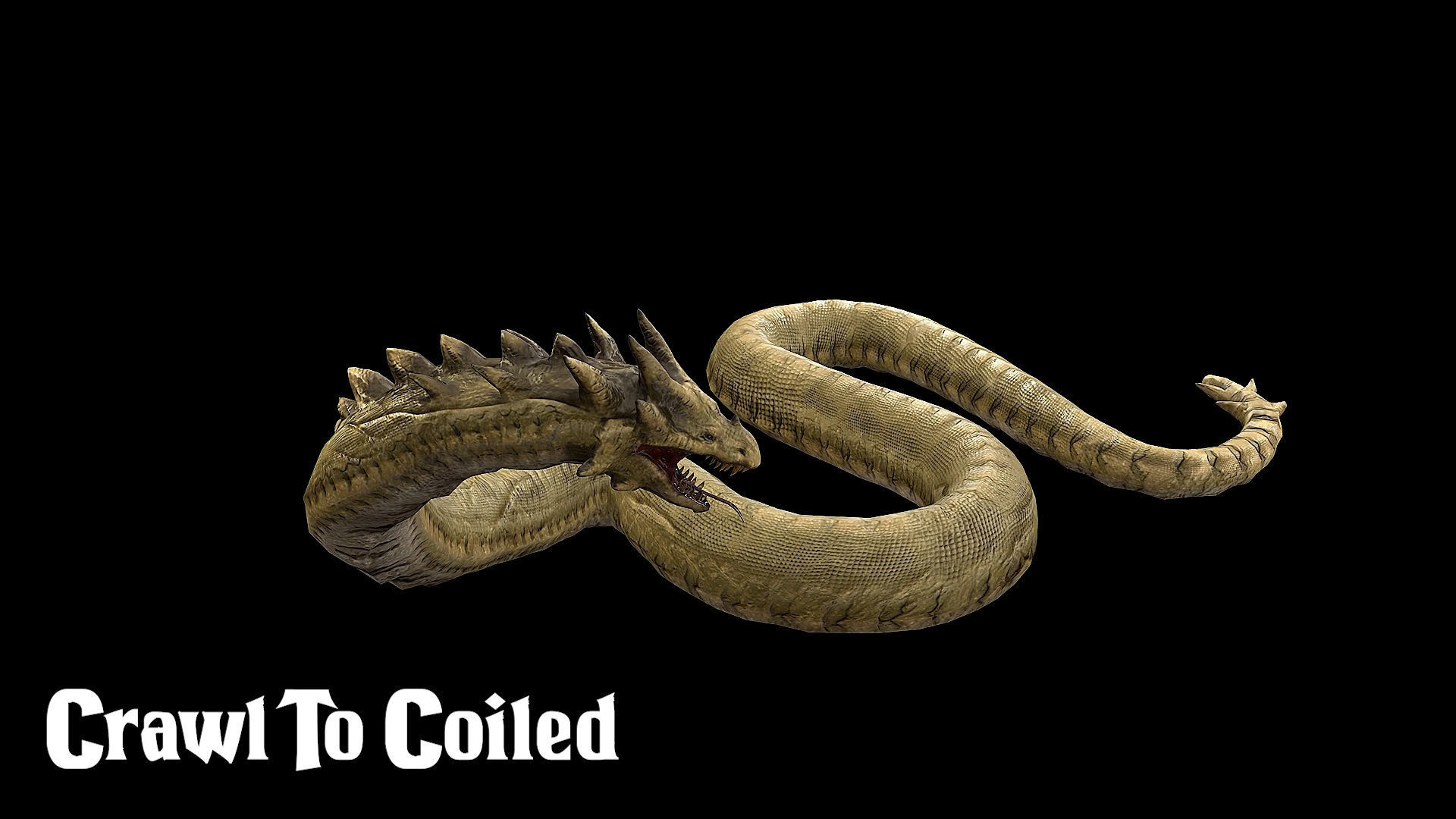 The Wyrm - Limbless Wingless Dragon Low-poly 3D model_14