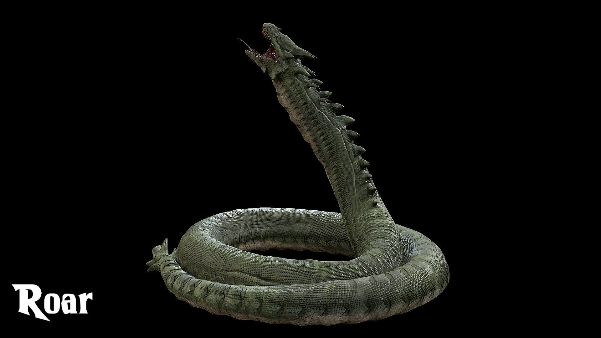 The Wyrm - Limbless Wingless Dragon Low-poly 3D model_16