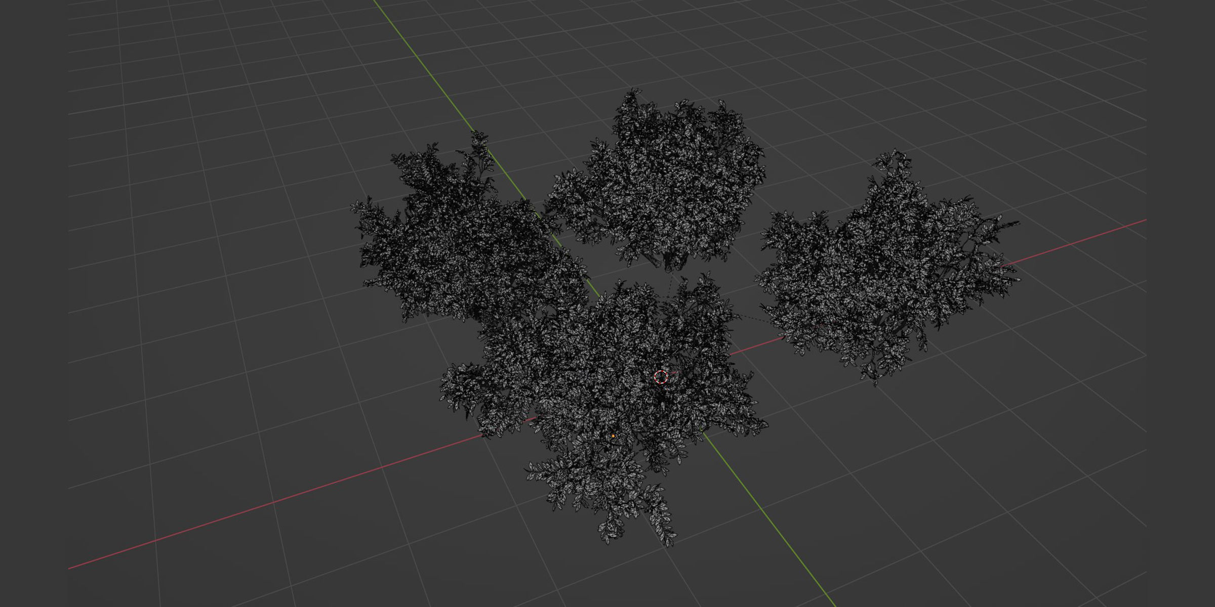 bushes 4 collection vol 110-Blender 3D model_1