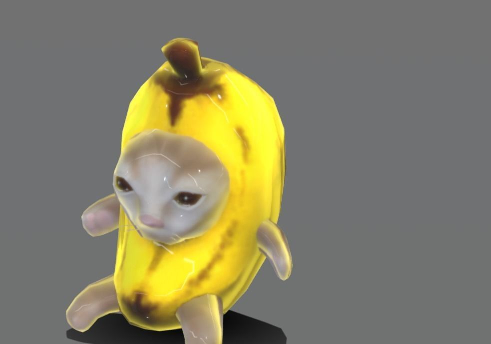 Banana Cat 3D model_1