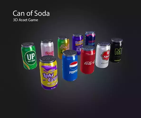 Can of Soda Low-poly 3D model