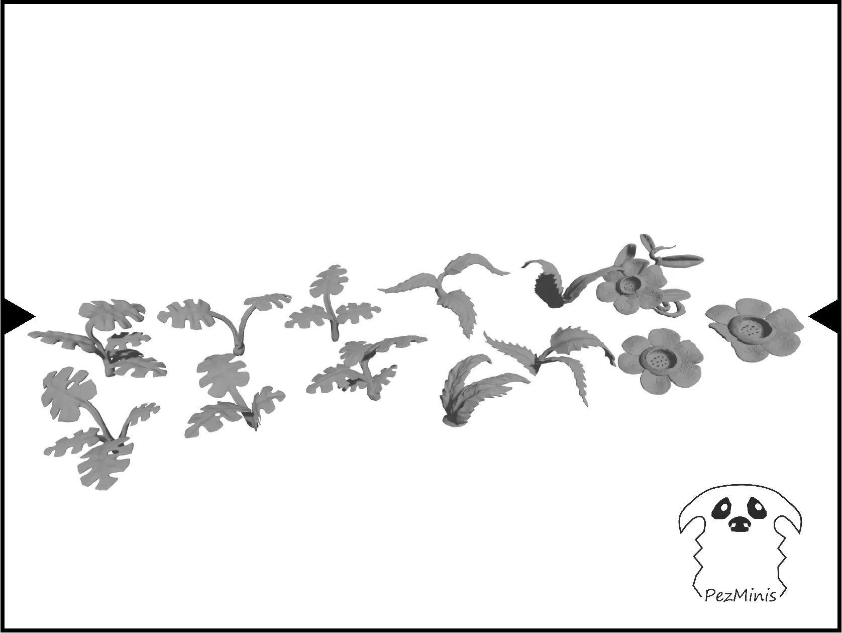 Plant and fern collection 3D print model