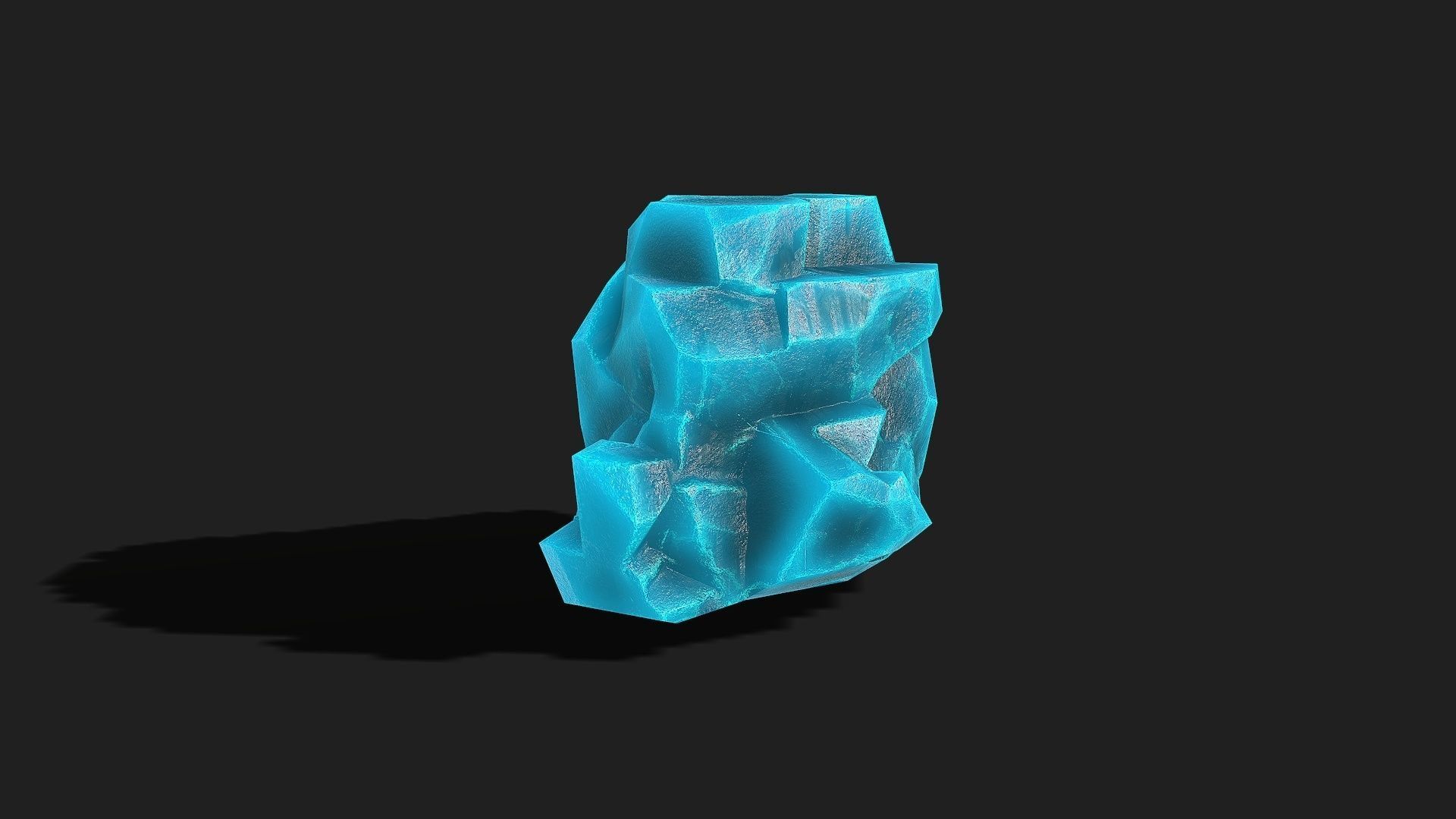 Mountain ice Rocks - PBR Pack 12 Low-poly 3D model_19