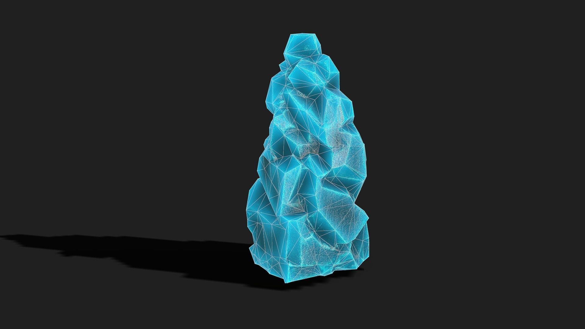 Mountain ice Rocks - PBR Pack 12 Low-poly 3D model_8