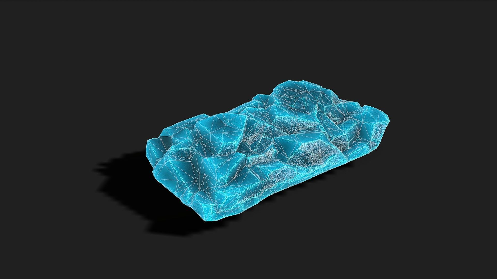 Mountain ice Rocks - PBR Pack 12 Low-poly 3D model_12