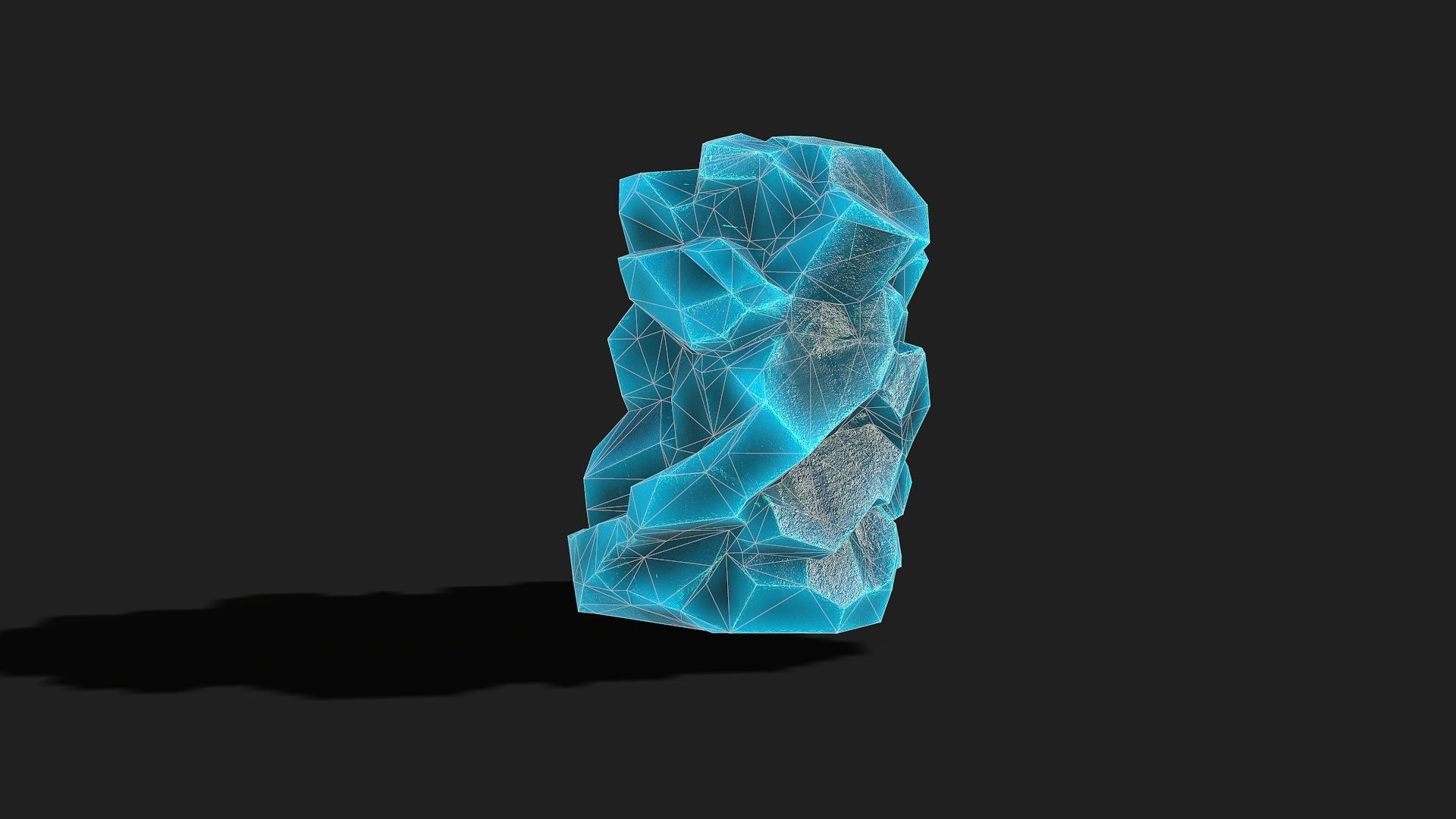 Mountain ice Rocks - PBR Pack 12 Low-poly 3D model_14