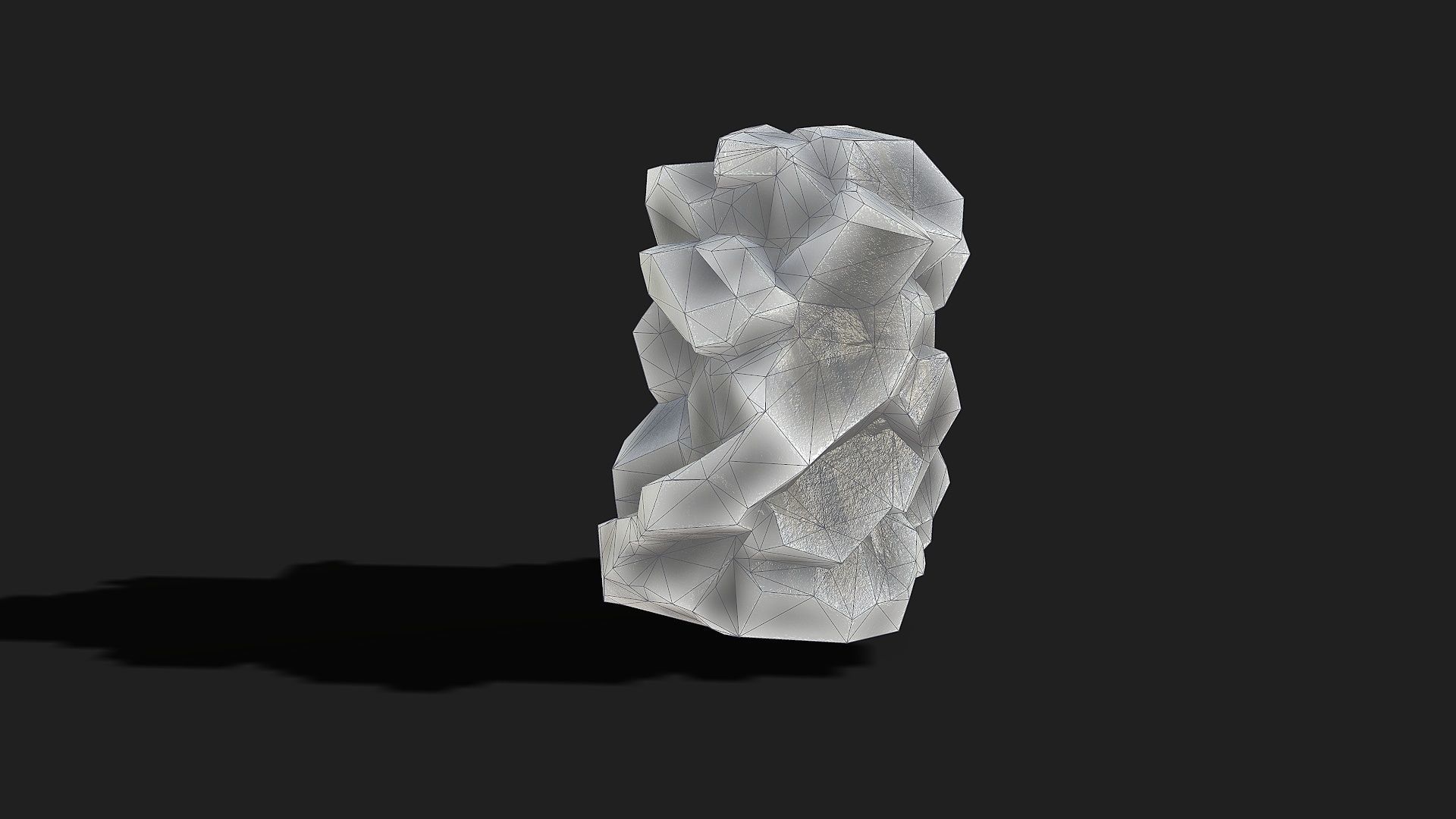 Mountain ice Rocks - PBR Pack 13 Low-poly 3D model_15