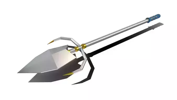 Low Poly Metallic Fantasy Spear 1