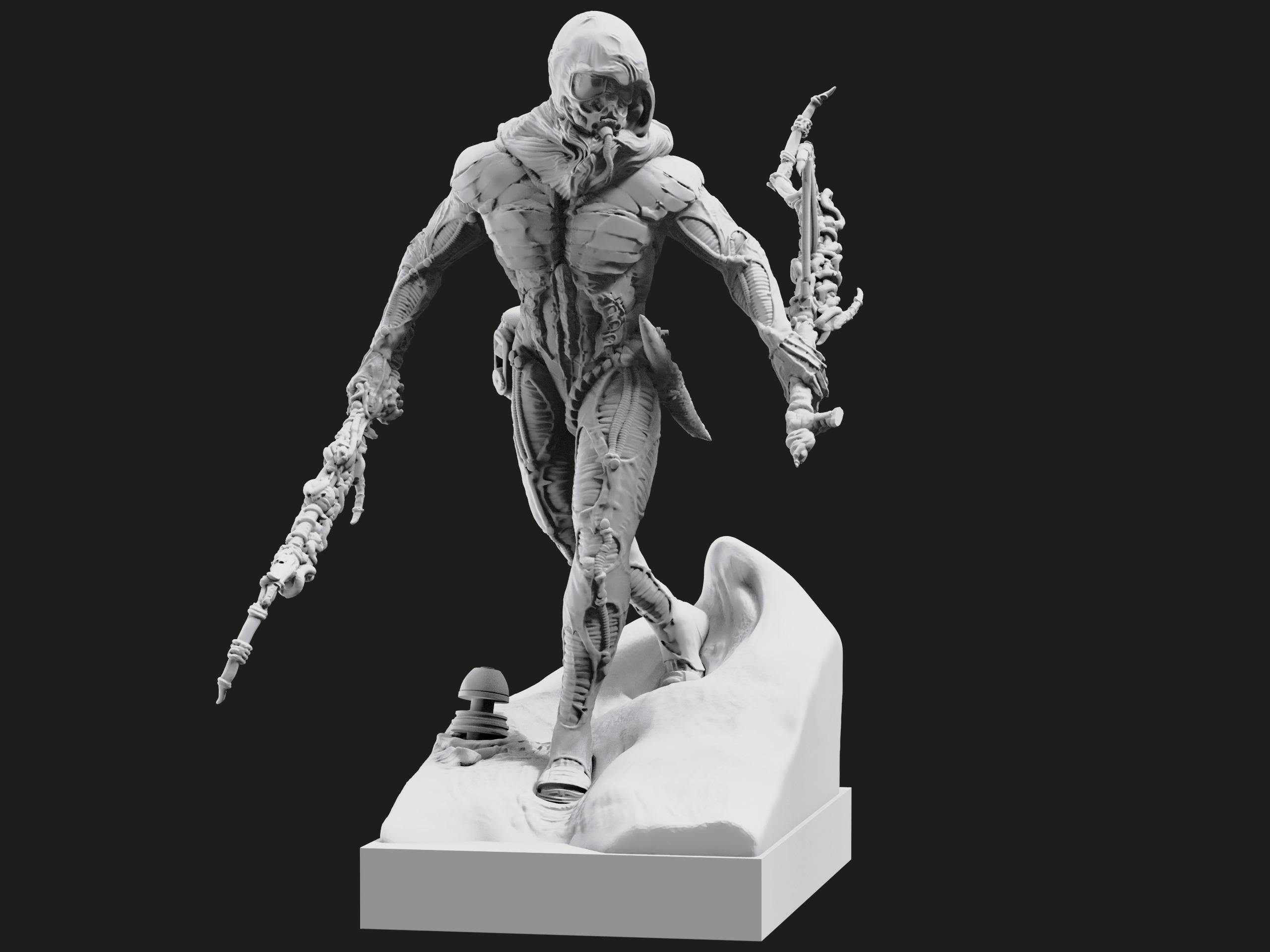 DUNE - Fremen Worm Rider - Dune Arrakis Warrior - Miniature 3D print model_8